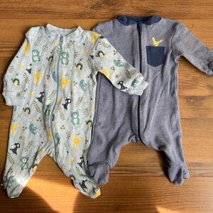 George Woodland Critter Footed Sleepers